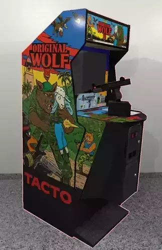 90s Arcade O Wolf Game Machine Low-poly