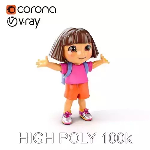 Animated Adventurer Girl D Model  Low to High Poly Rigged for Games