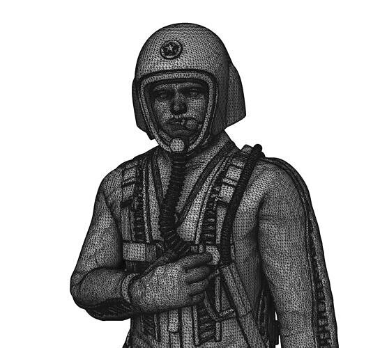 U2 Pilot  Standing  3D print model 4