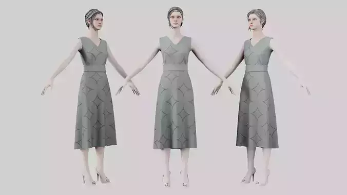 Dress 02 Philippine Gray