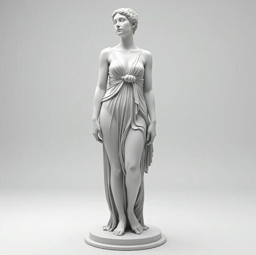 A classical female statue 3D print model