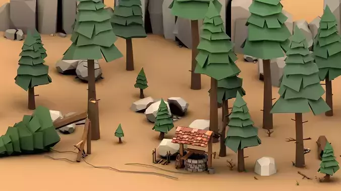 Survival Pack - Low Poly Stylized Forest Environment