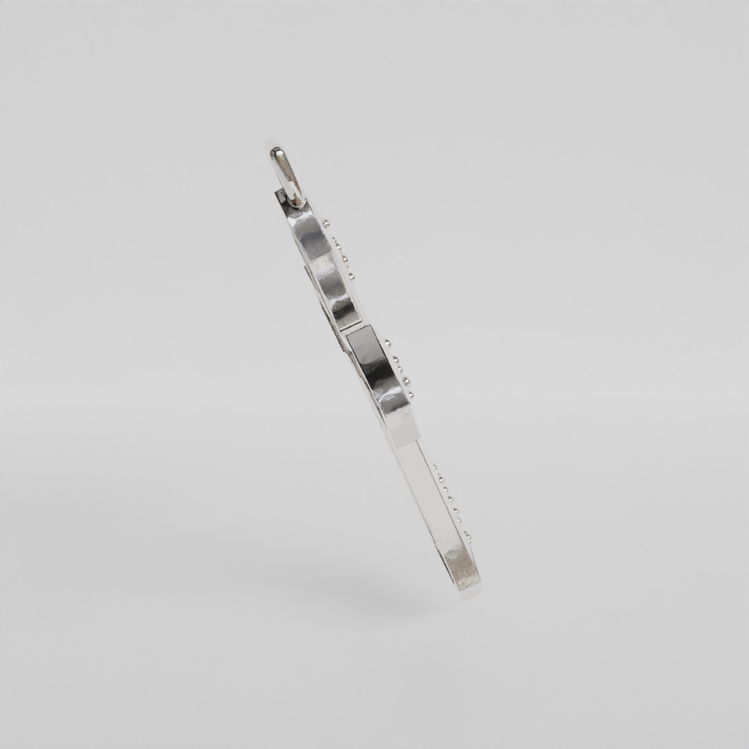 gold silver cross 3D print model_2