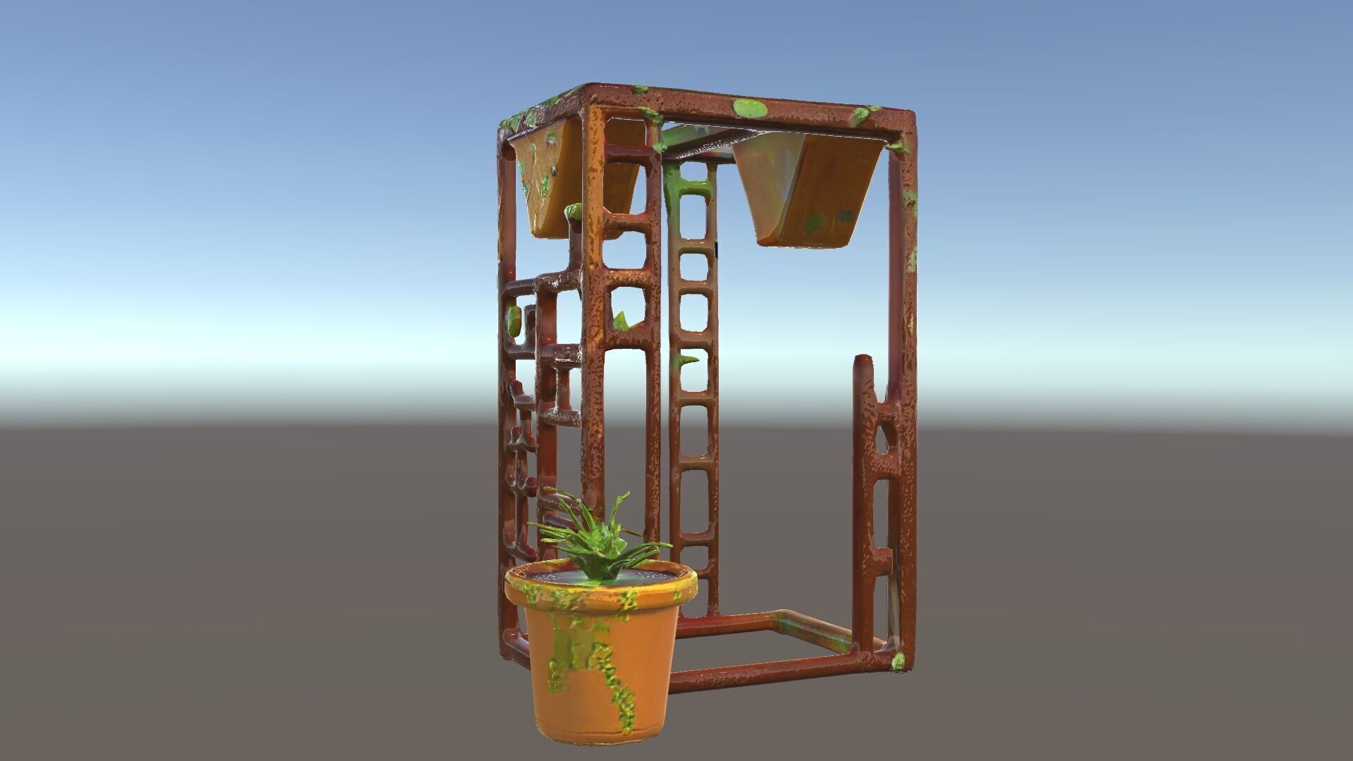 Rustic Metal Plant Stand Model Pack Low-poly 3D model_33