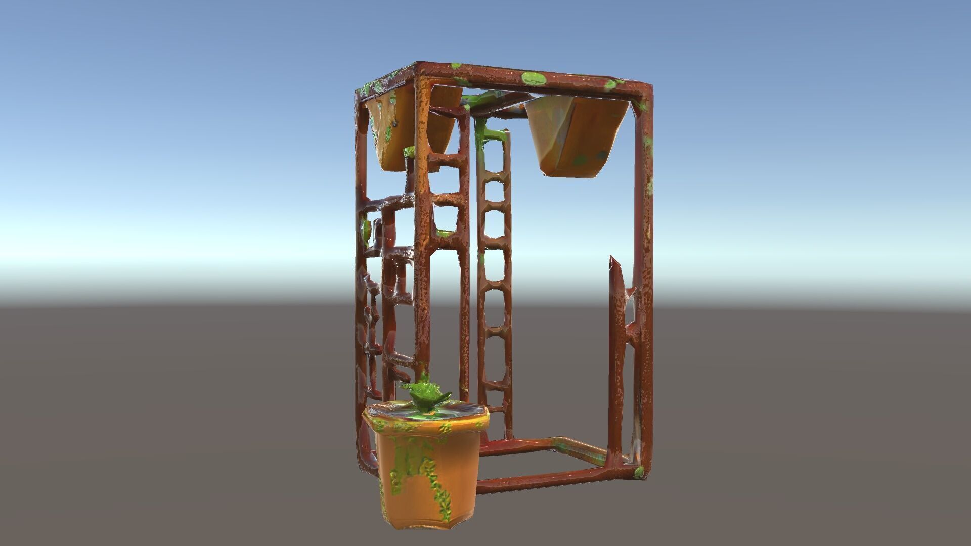 Rustic Metal Plant Stand Model Pack Low-poly 3D model_34
