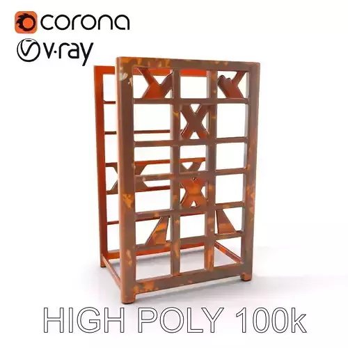 Rustic Metal Grid Stand Model Pack