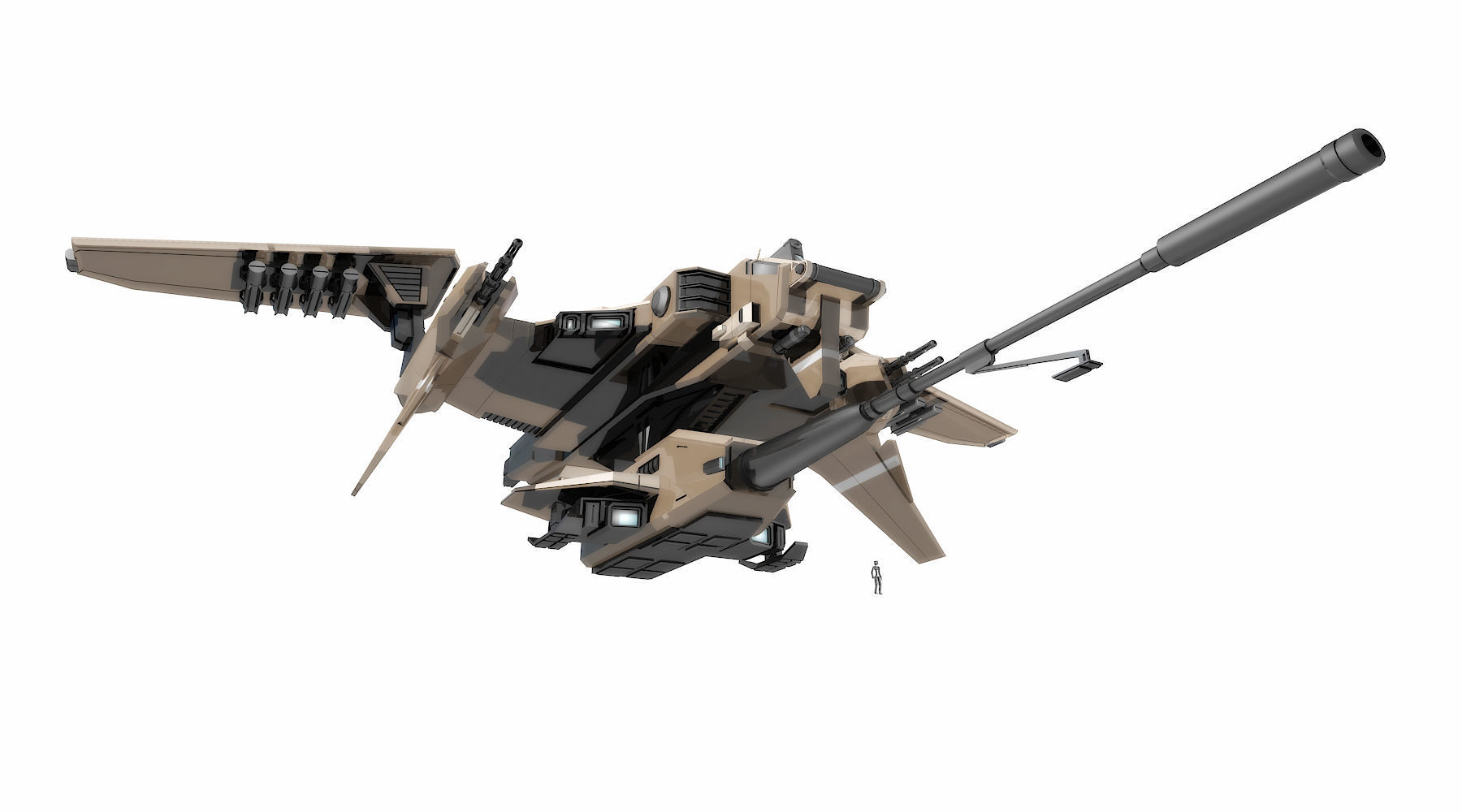 AIRCRAFT 039 CANNON TYPE 3D model_5