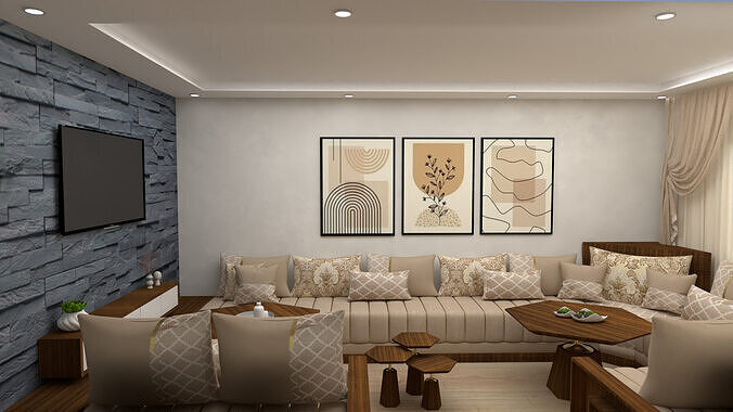 Modern and traditional Moroccan salon 2025 3D print model