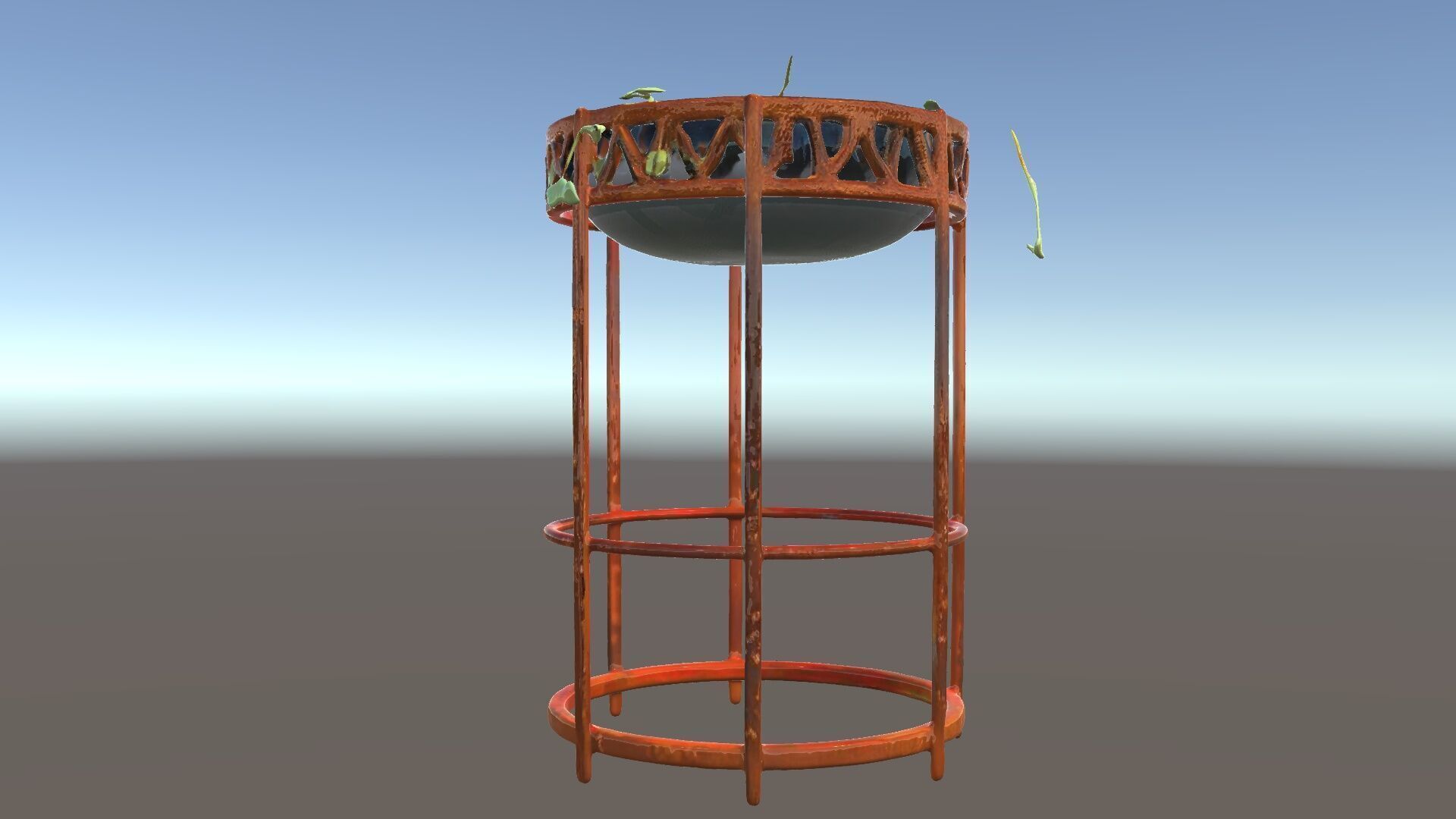 Decorative Plant Stand with Metal Frame Model Pack Low-poly 3D model_5