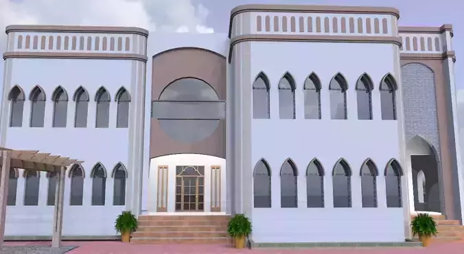 Neoclassical Government Building 3D Model  Project A114