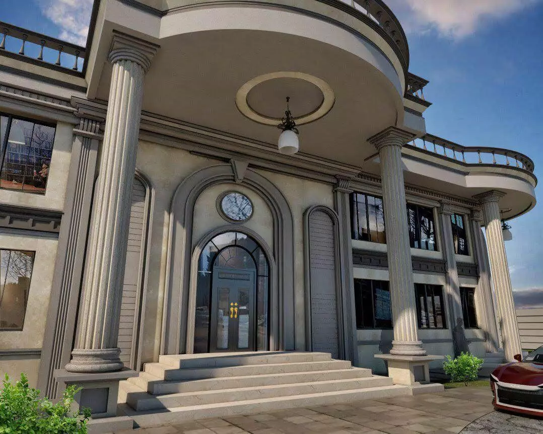 Classical Mansion Villa Project A107 SketchUp DWG PDF 3D model
