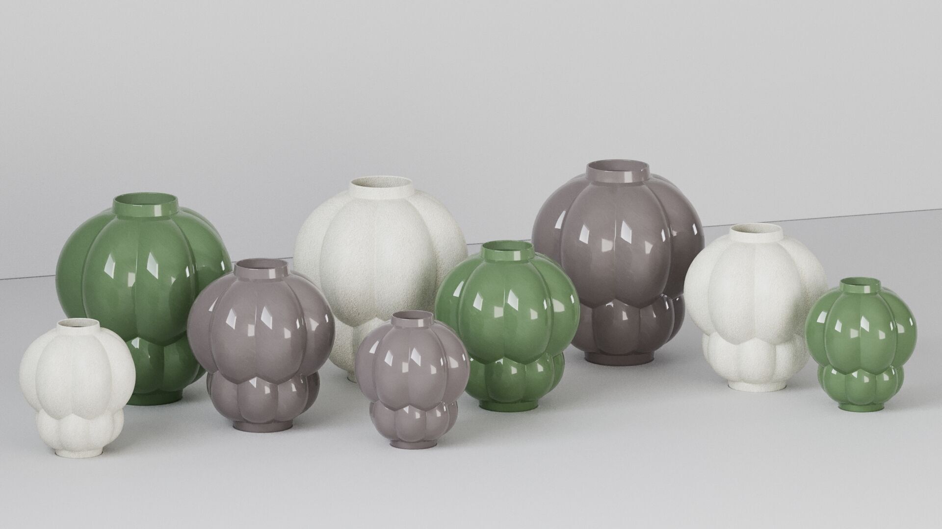 Uva Vases Set 3D model_2