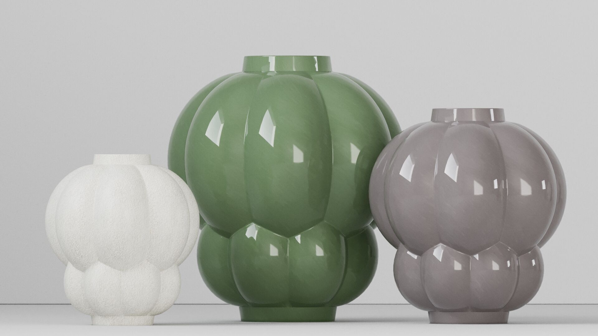 Uva Vases Set 3D model_1