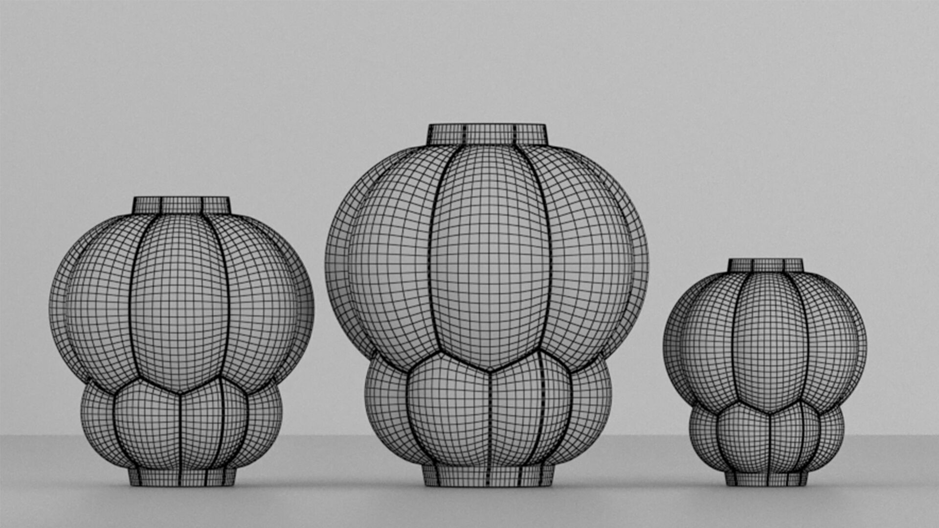 Uva Vases Set 3D model_6