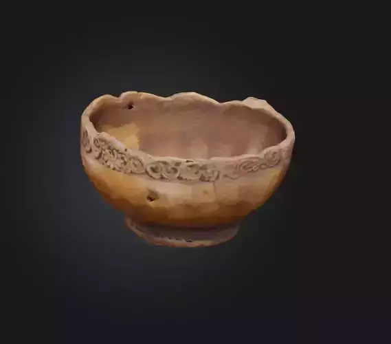 ornate wooden bowl vintage