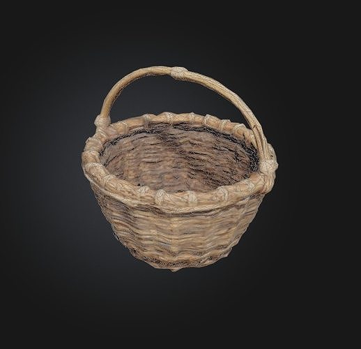 weaved basket 3D model