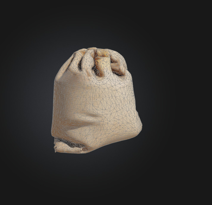 old potato sack full 3D model_1