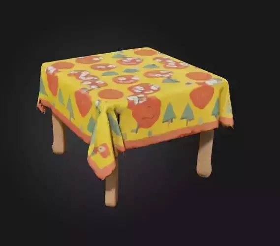 cartoon coffee table 3D model