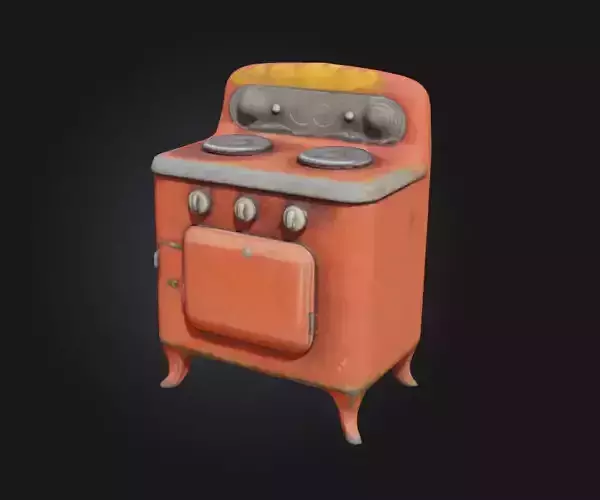 cartoon stove vintage