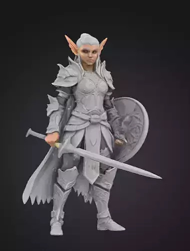 fantasy Elf Warrior Miniature