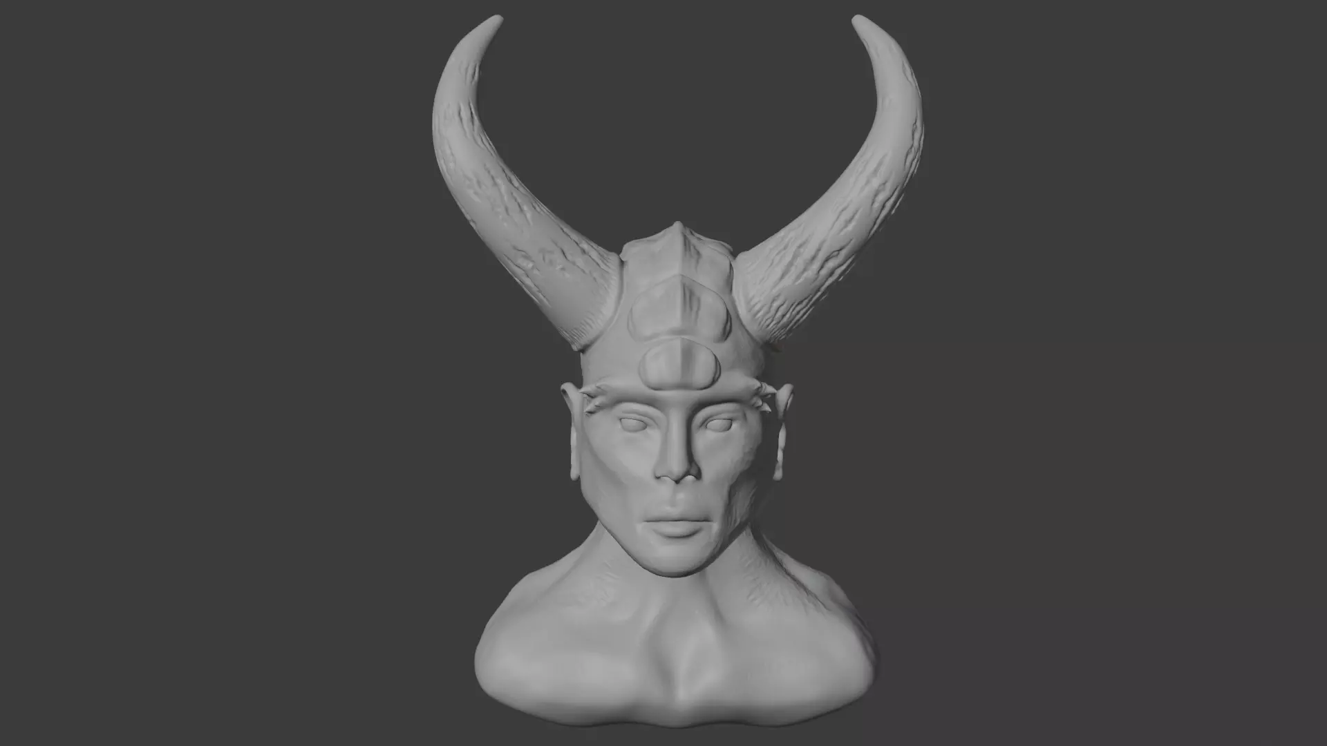 Demon creature Head 3D model_0