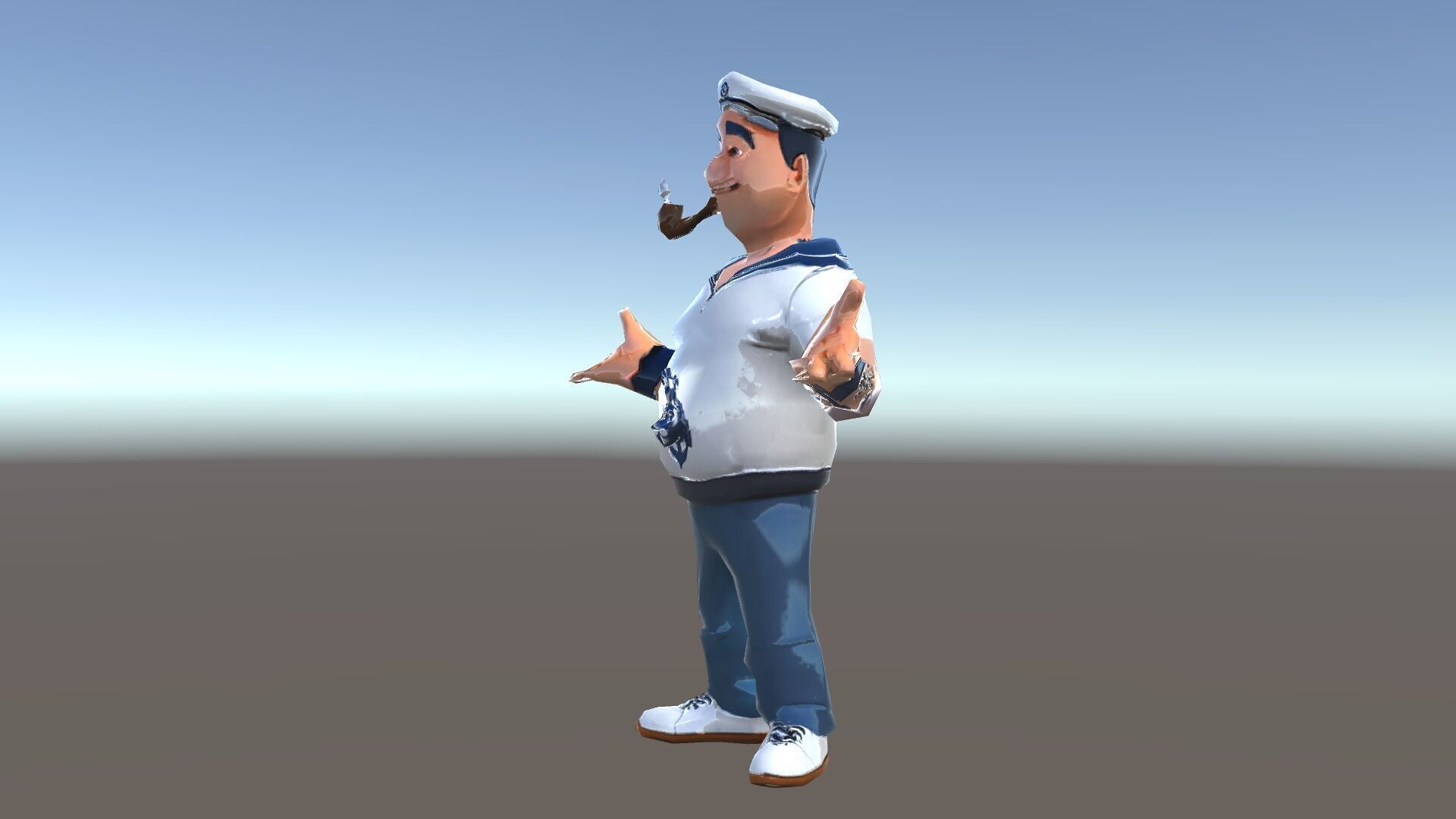 Sailor Render  Cartoon Style D Character Model Low-poly 3D model_34