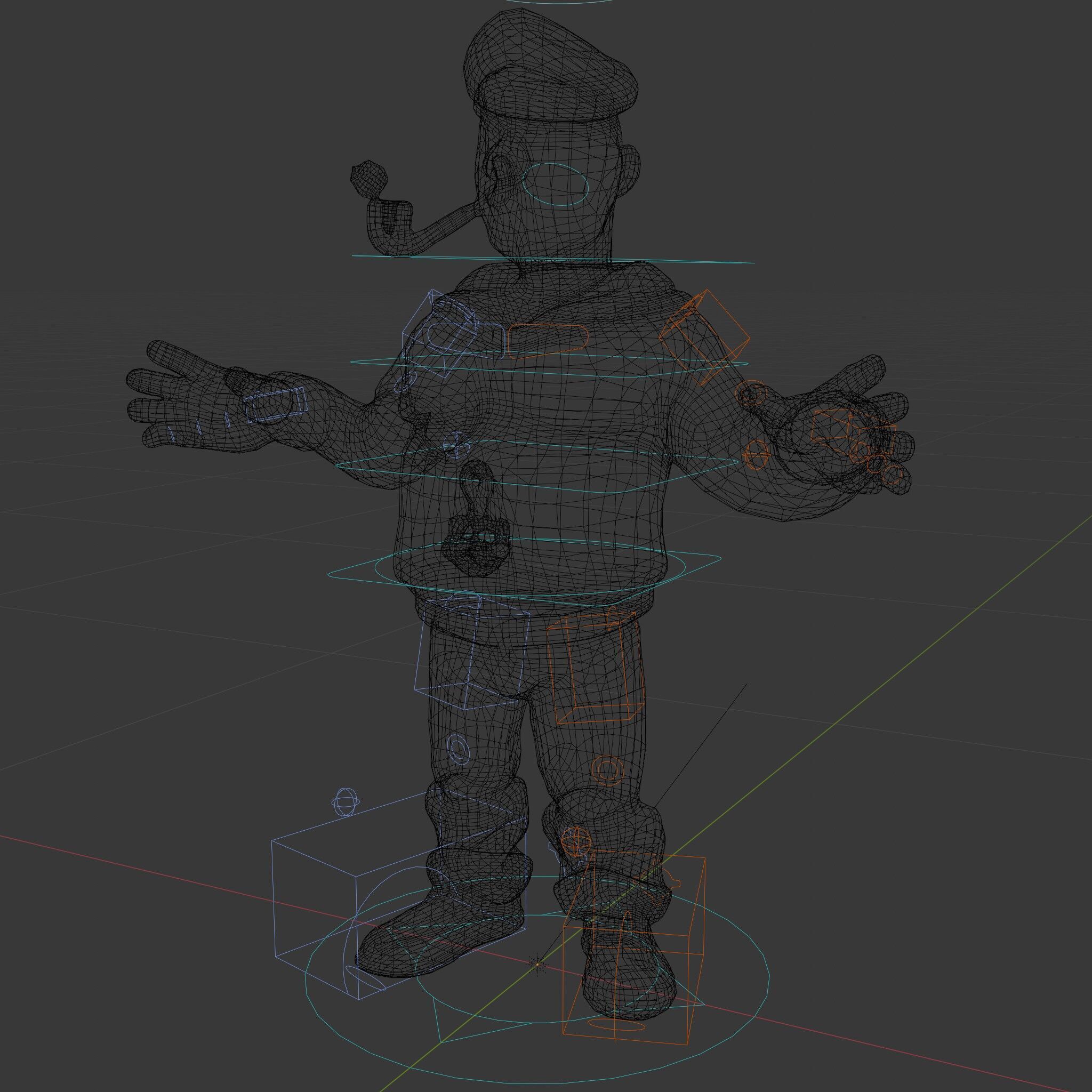 Sailor Render  Cartoon Style D Character Model Low-poly 3D model_8