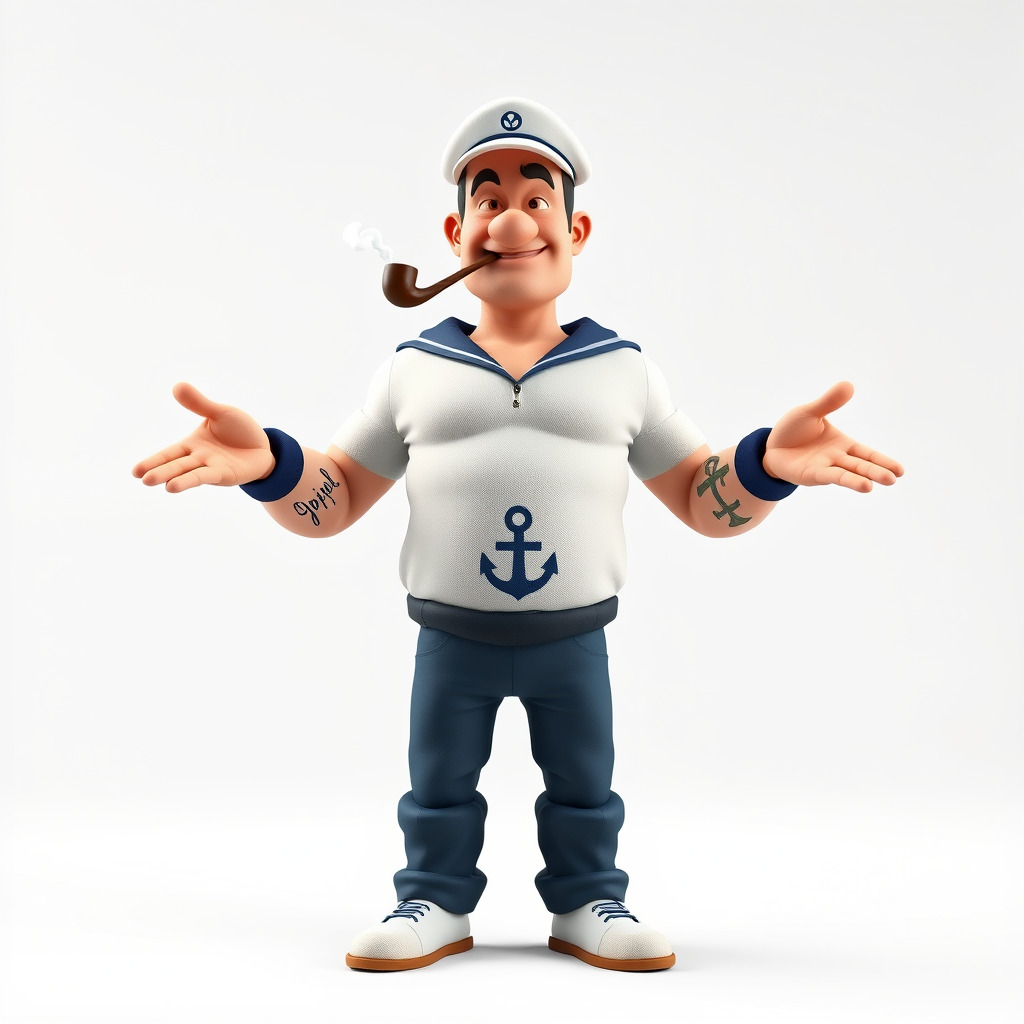 Sailor Render  Cartoon Style D Character Model Low-poly 3D model_2