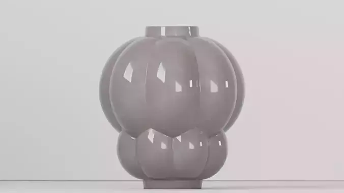 Uva Vase Big light-grey glossy