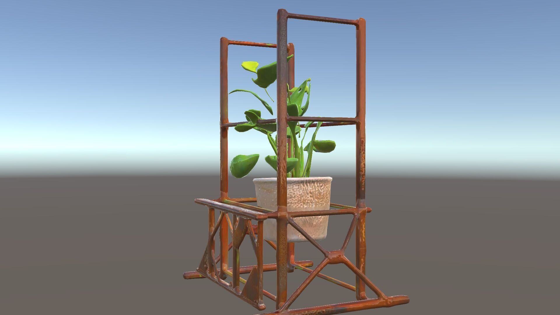 Rustic Iron Plant Stand model pack Low-poly 3D model_33