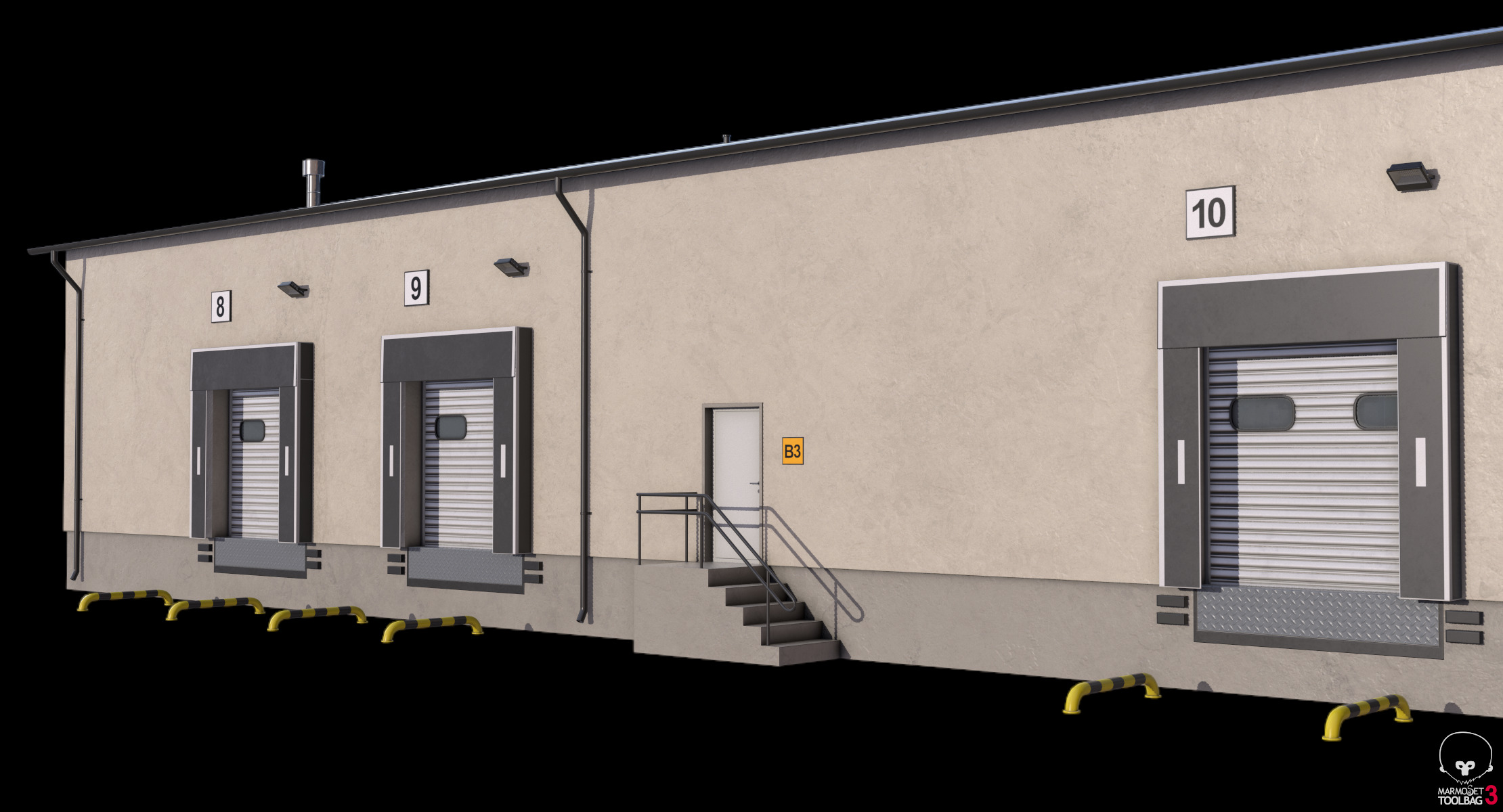 Industrial Building 8 Low-poly 3D model_14