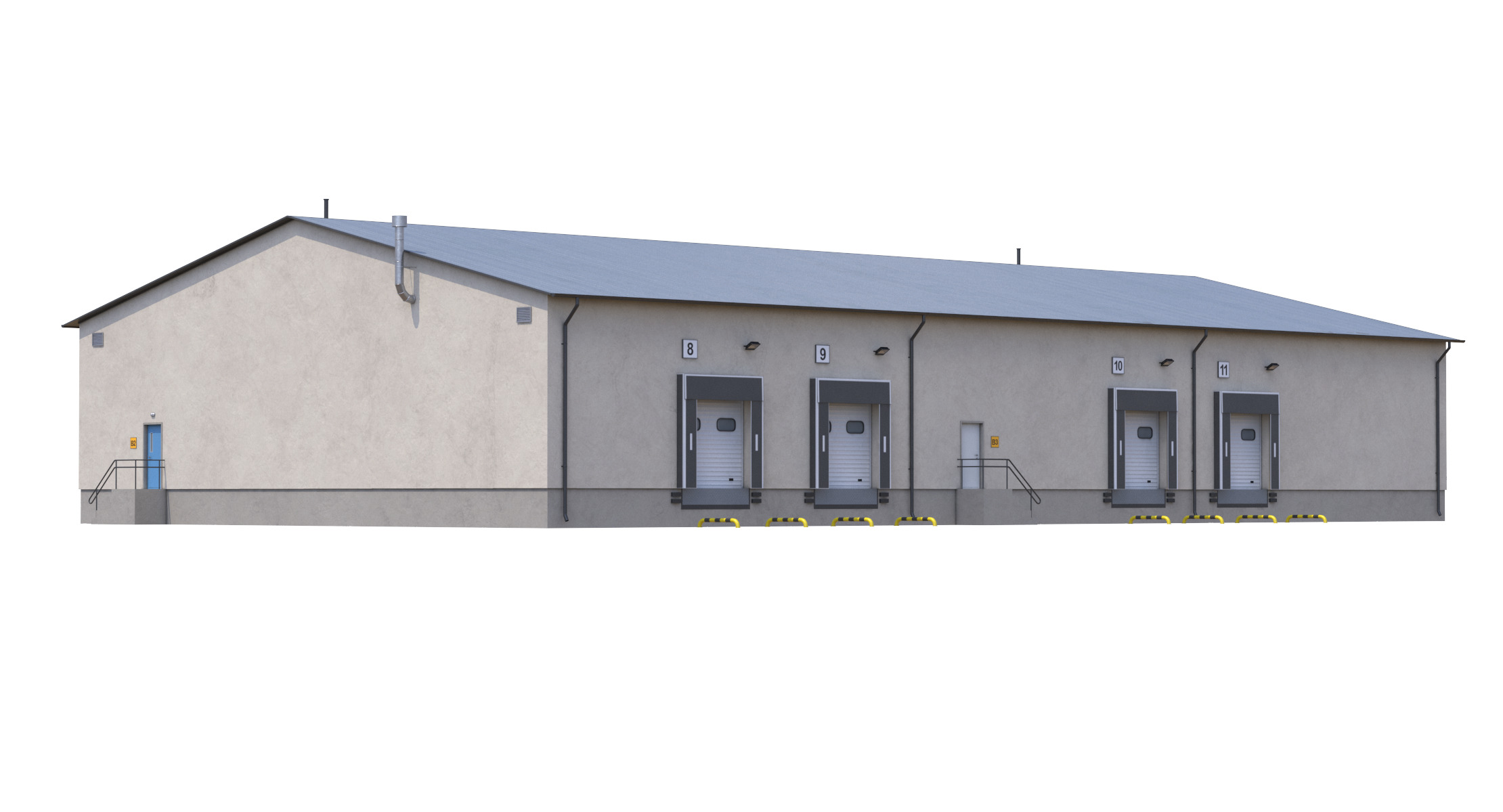 Industrial Building 8 Low-poly 3D model_4