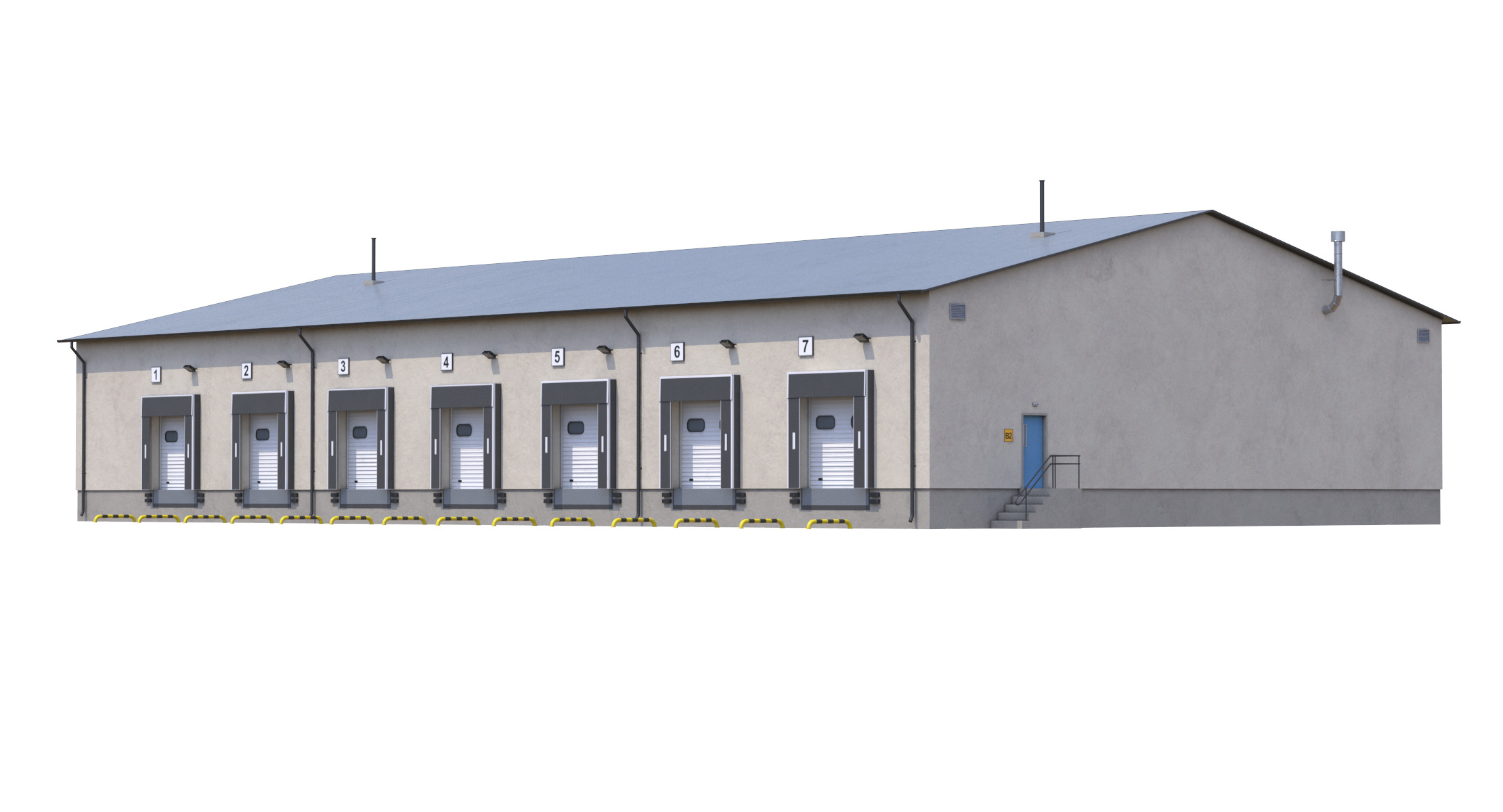 Industrial Building 8 Low-poly 3D model_3