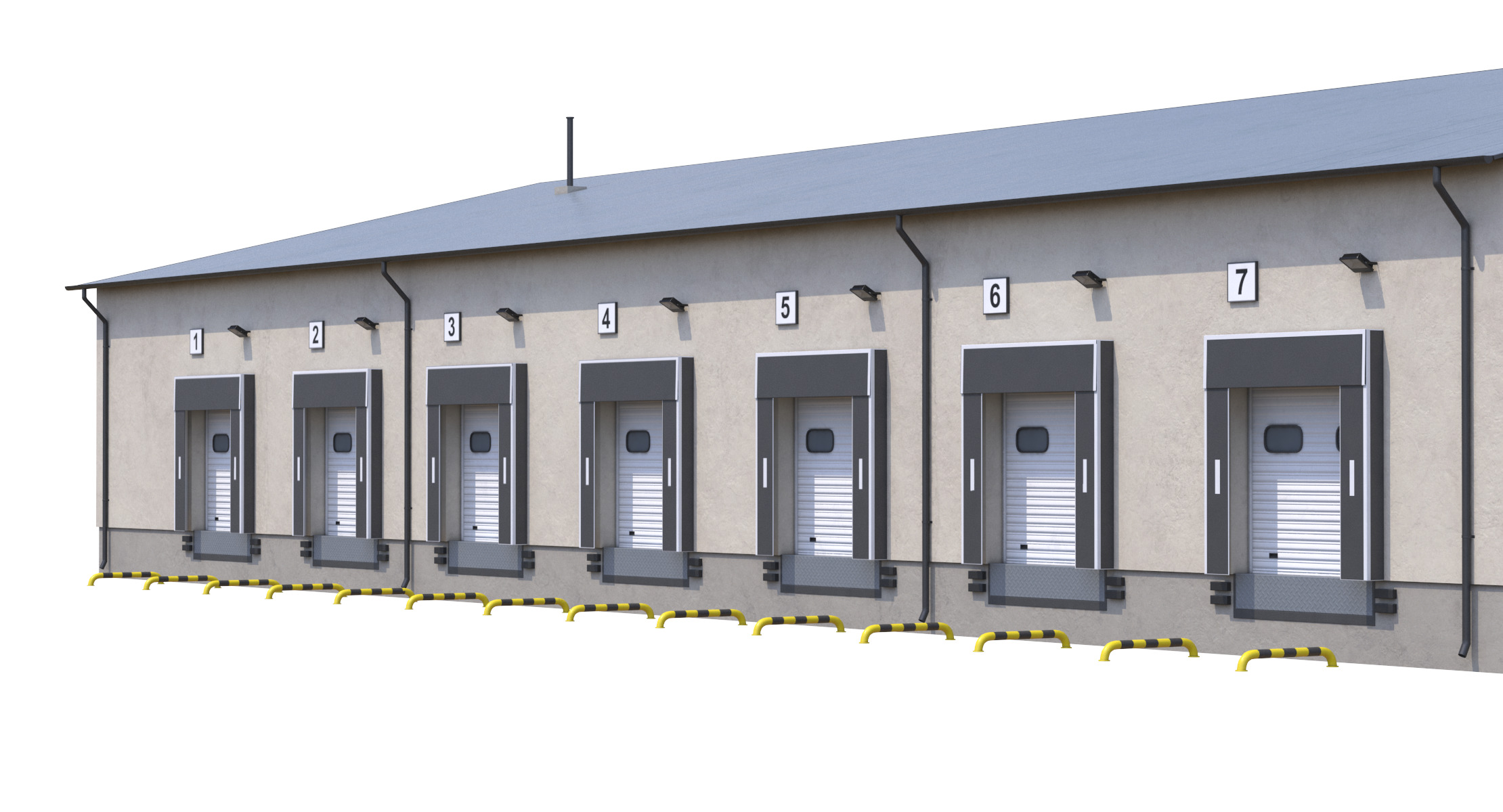 Industrial Building 8 Low-poly 3D model_5