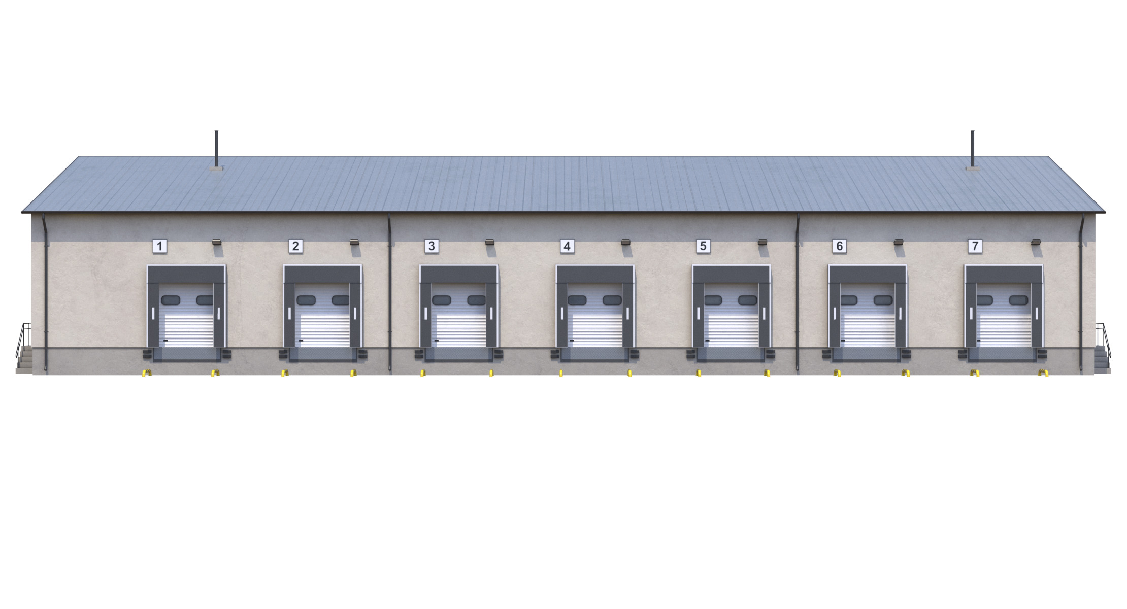 Industrial Building 8 Low-poly 3D model_9