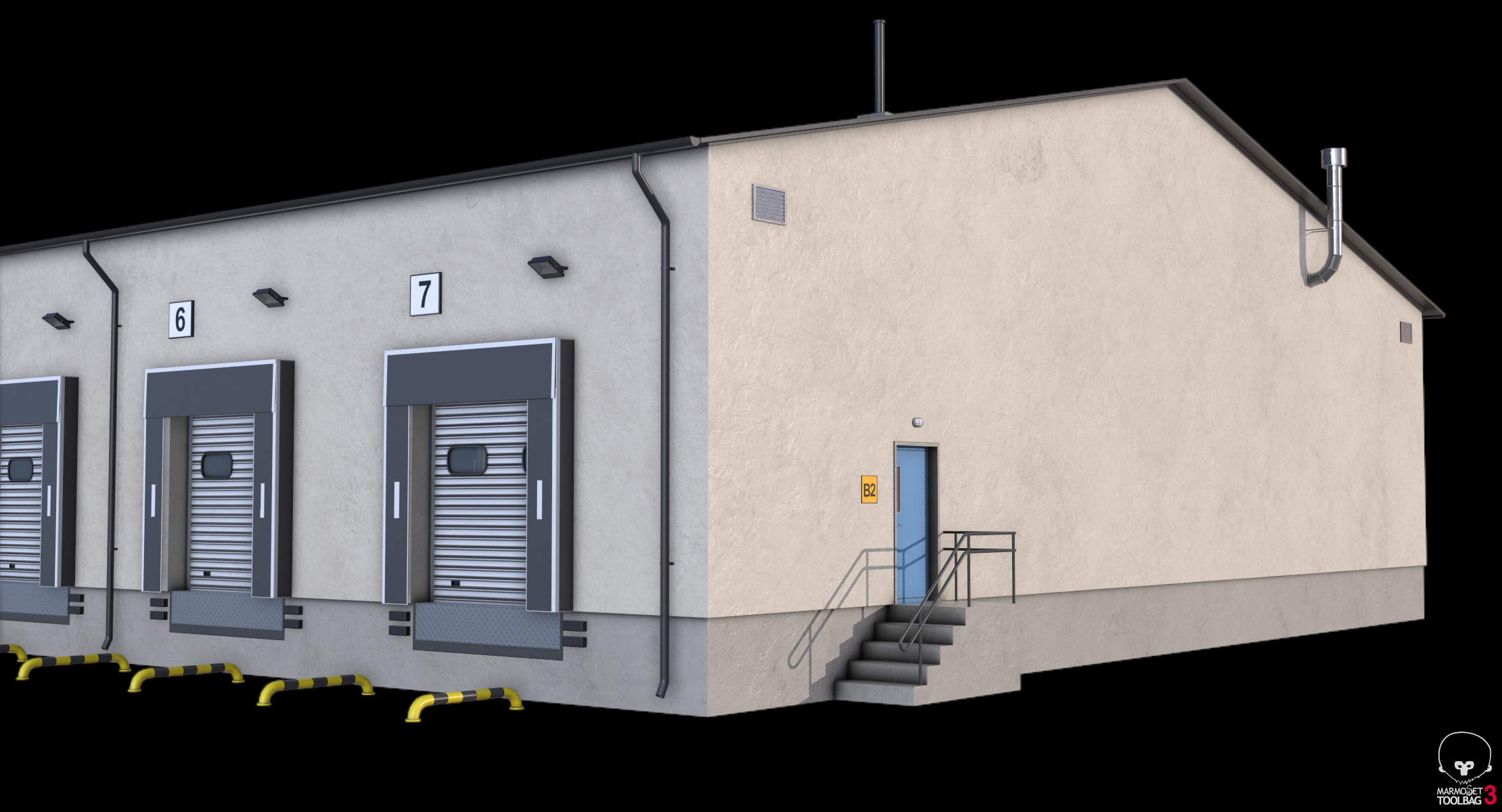 Industrial Building 8 Low-poly 3D model_16