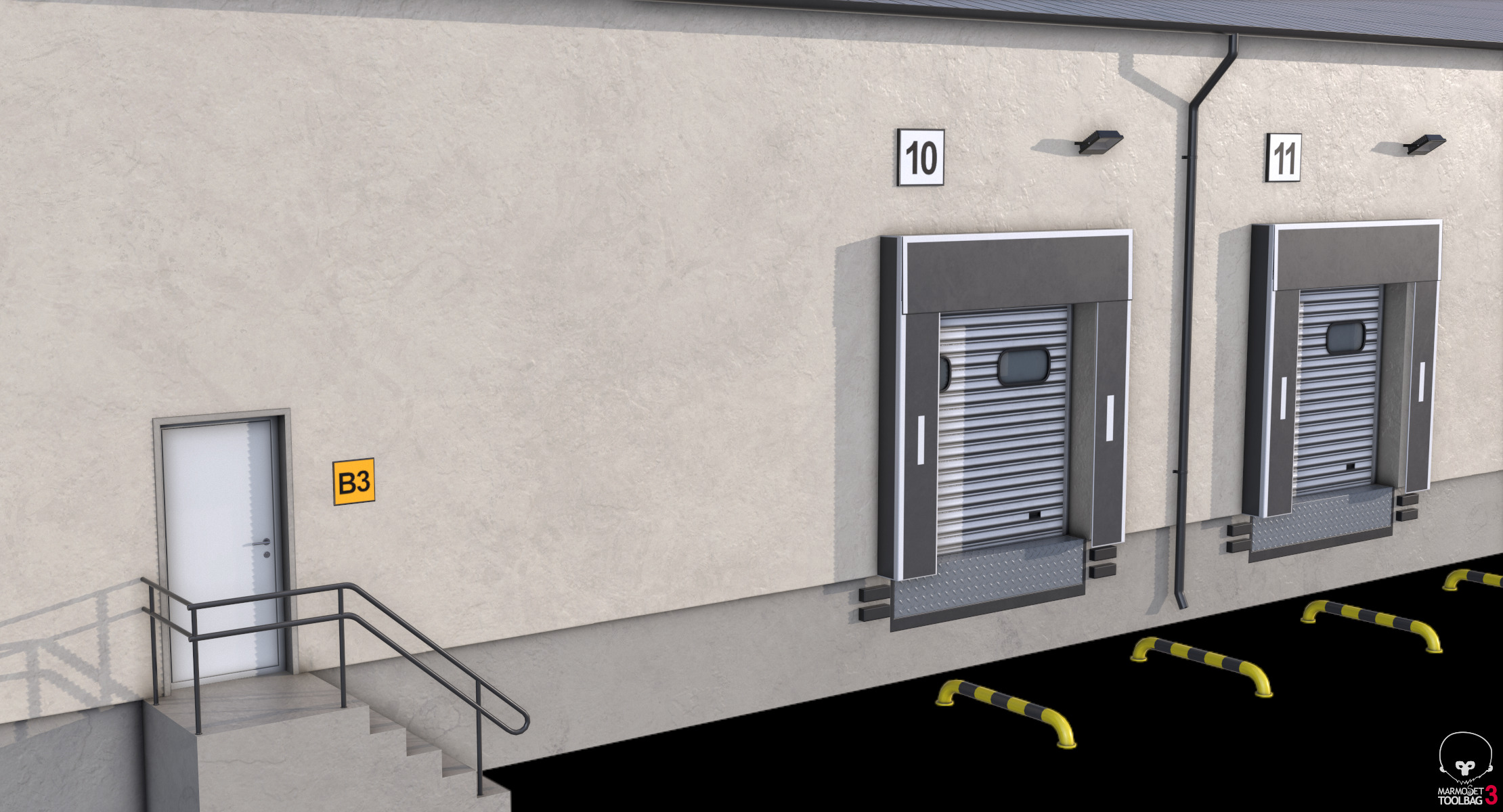 Industrial Building 8 Low-poly 3D model_19