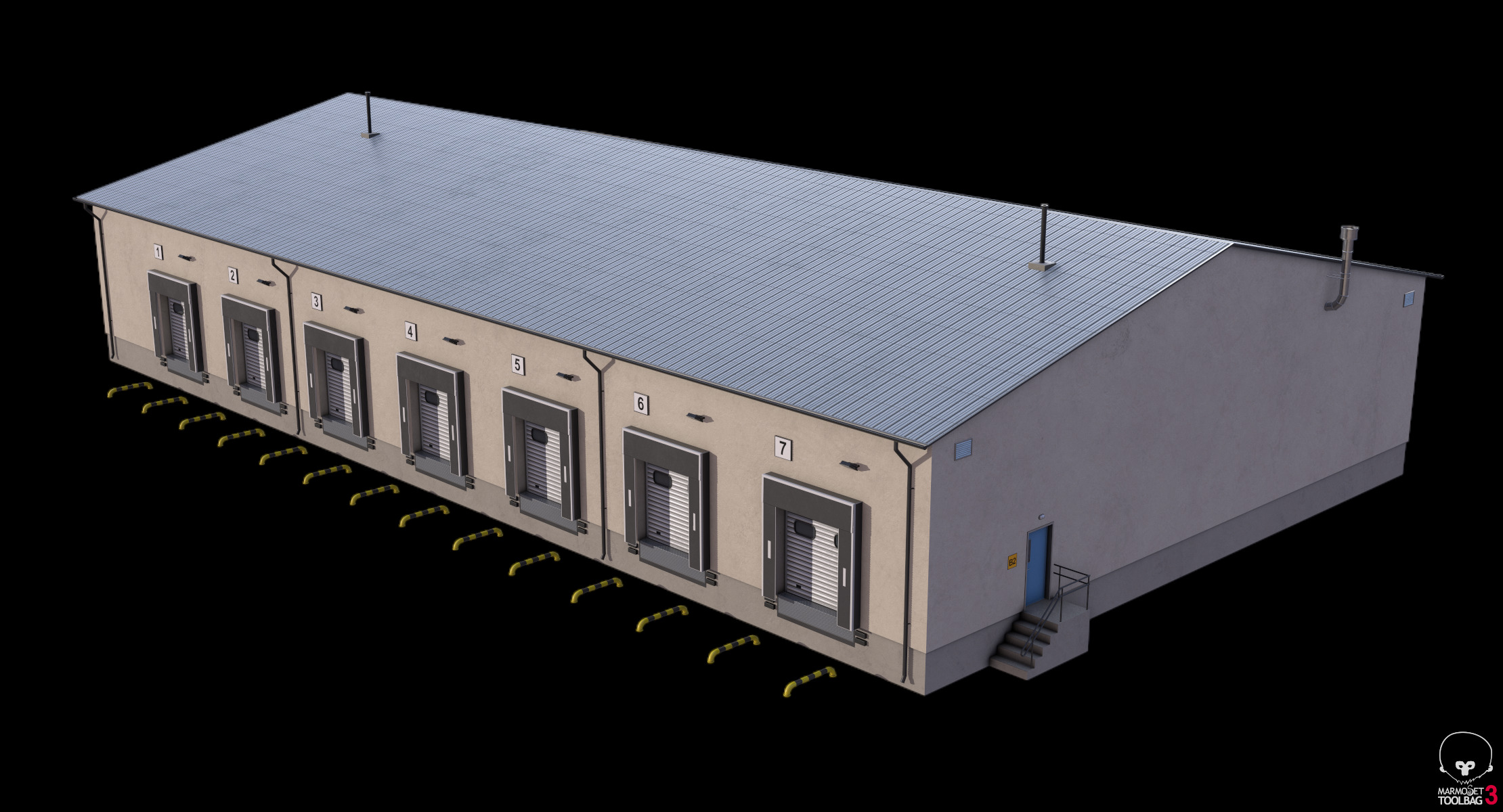 Industrial Building 8 Low-poly 3D model_18