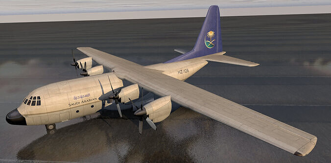 Lockheed H-100 Hercules 3D model