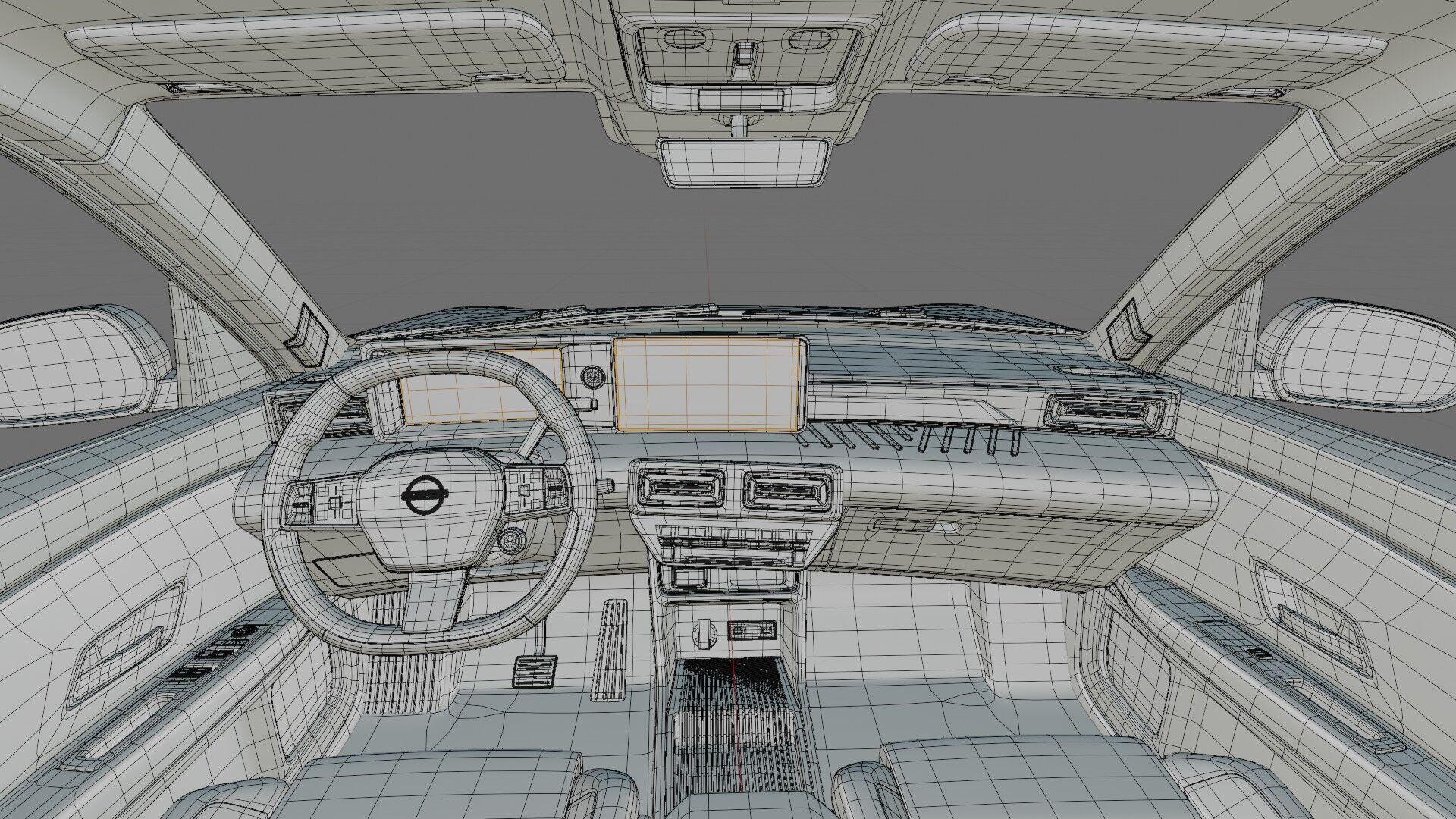 Nissan Micra EV 2026 with interior 3D model_35