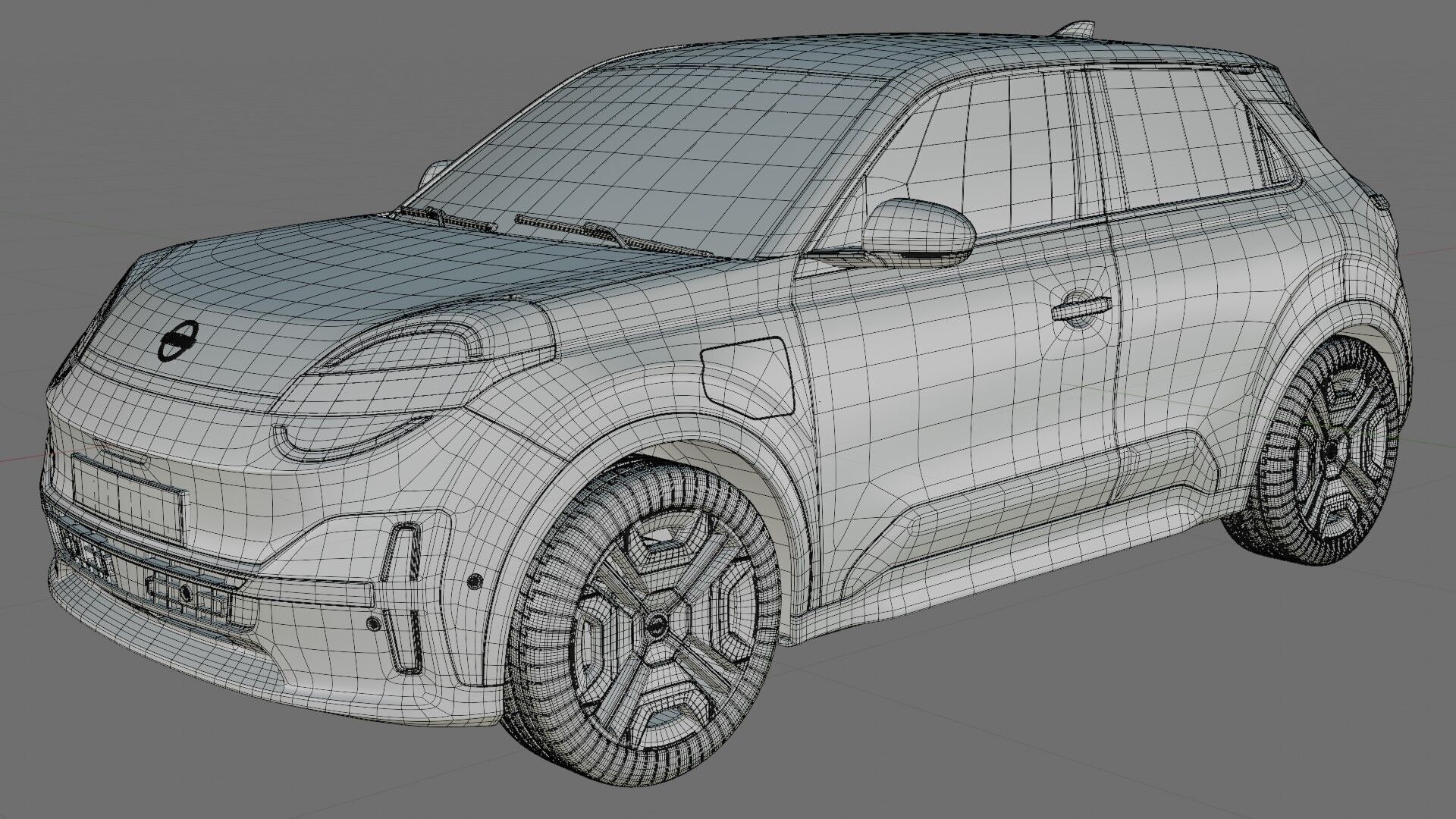 Nissan Micra EV 2026 with interior 3D model_31