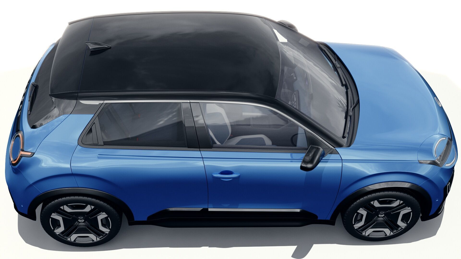 Nissan Micra EV 2026 with interior 3D model_7