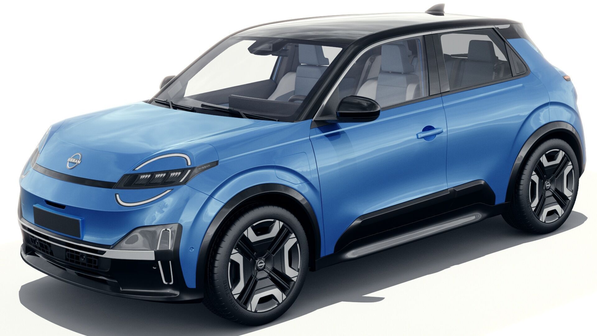 Nissan Micra EV 2026 with interior 3D model_2