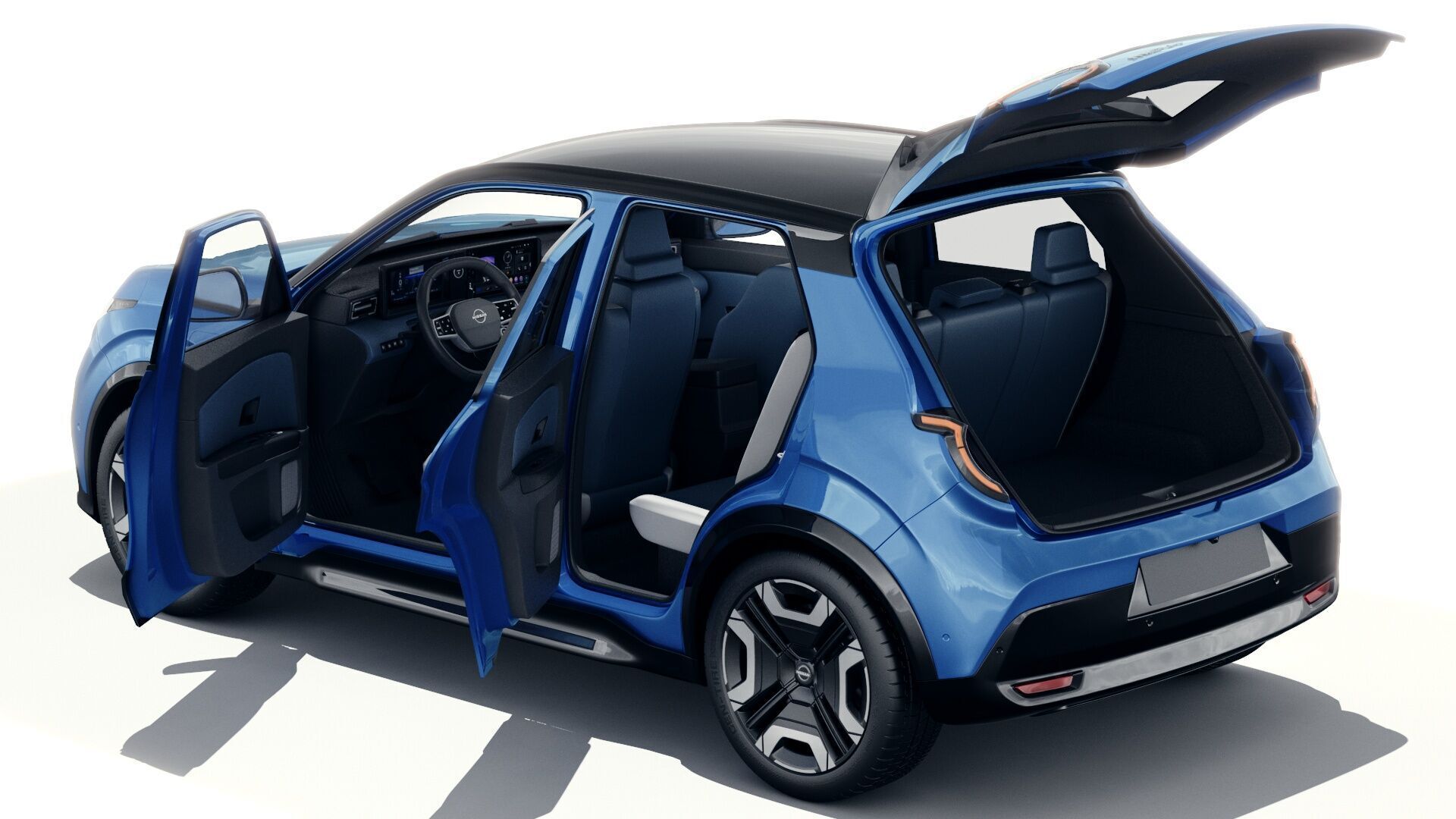 Nissan Micra EV 2026 with interior 3D model_12