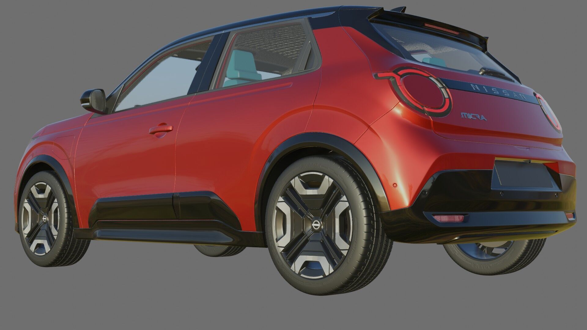 Nissan Micra EV 2026 with interior 3D model_25