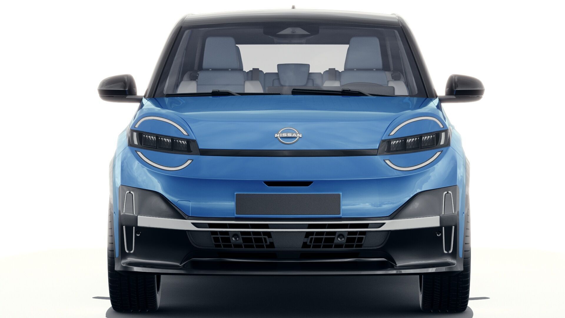 Nissan Micra EV 2026 with interior 3D model_9