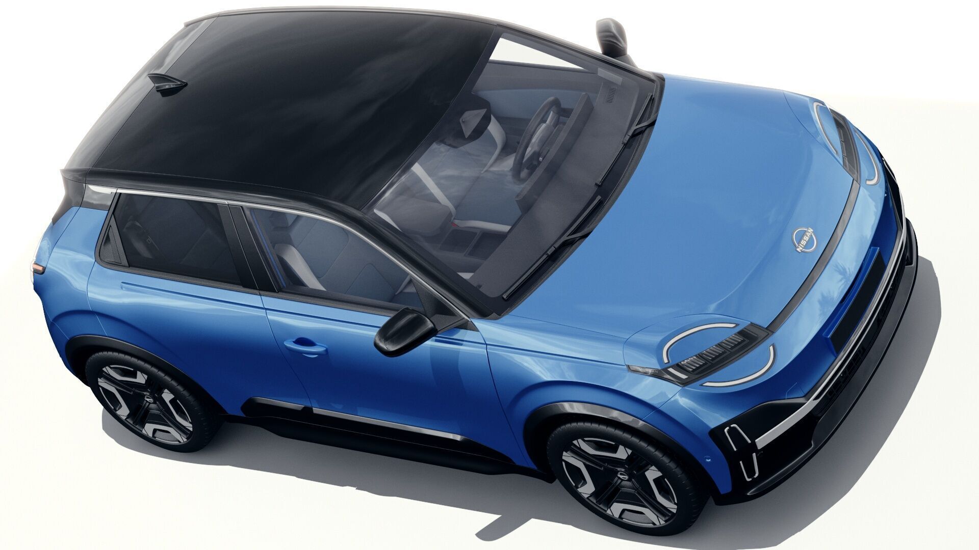 Nissan Micra EV 2026 with interior 3D model_8