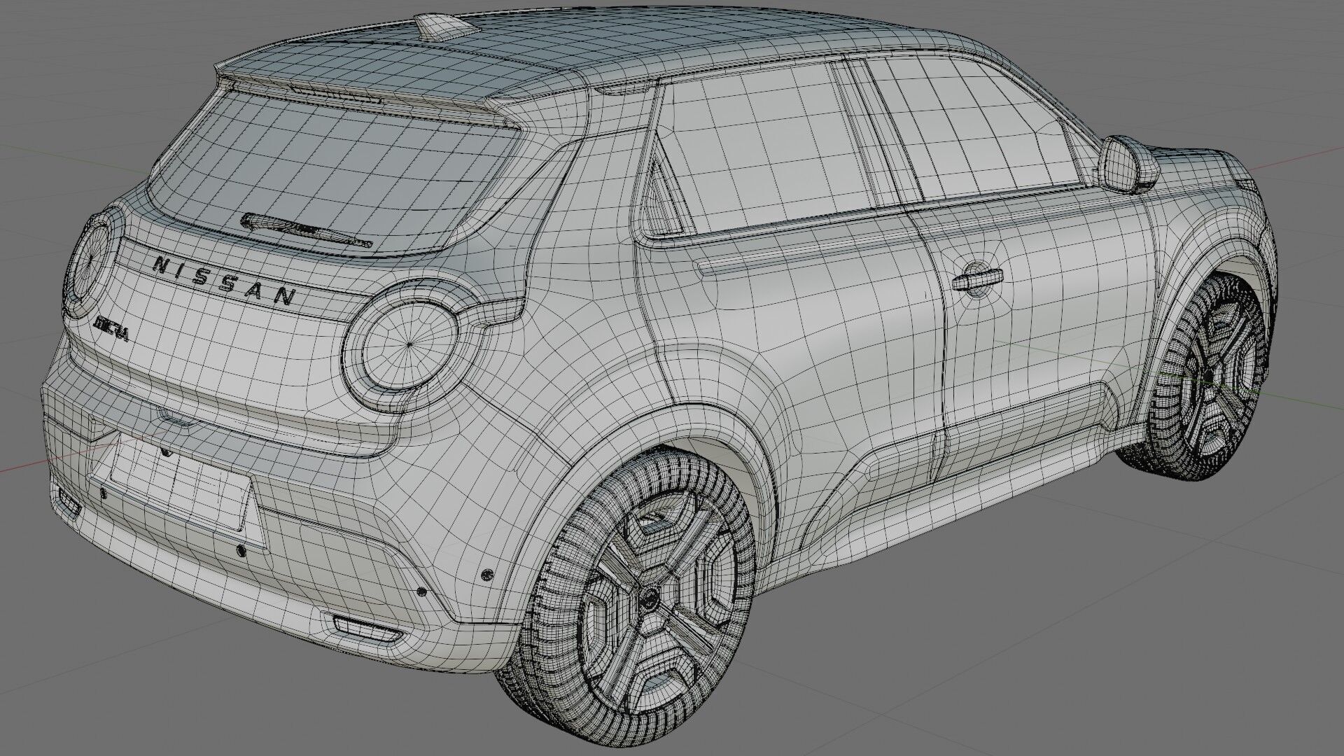 Nissan Micra EV 2026 with interior 3D model_32