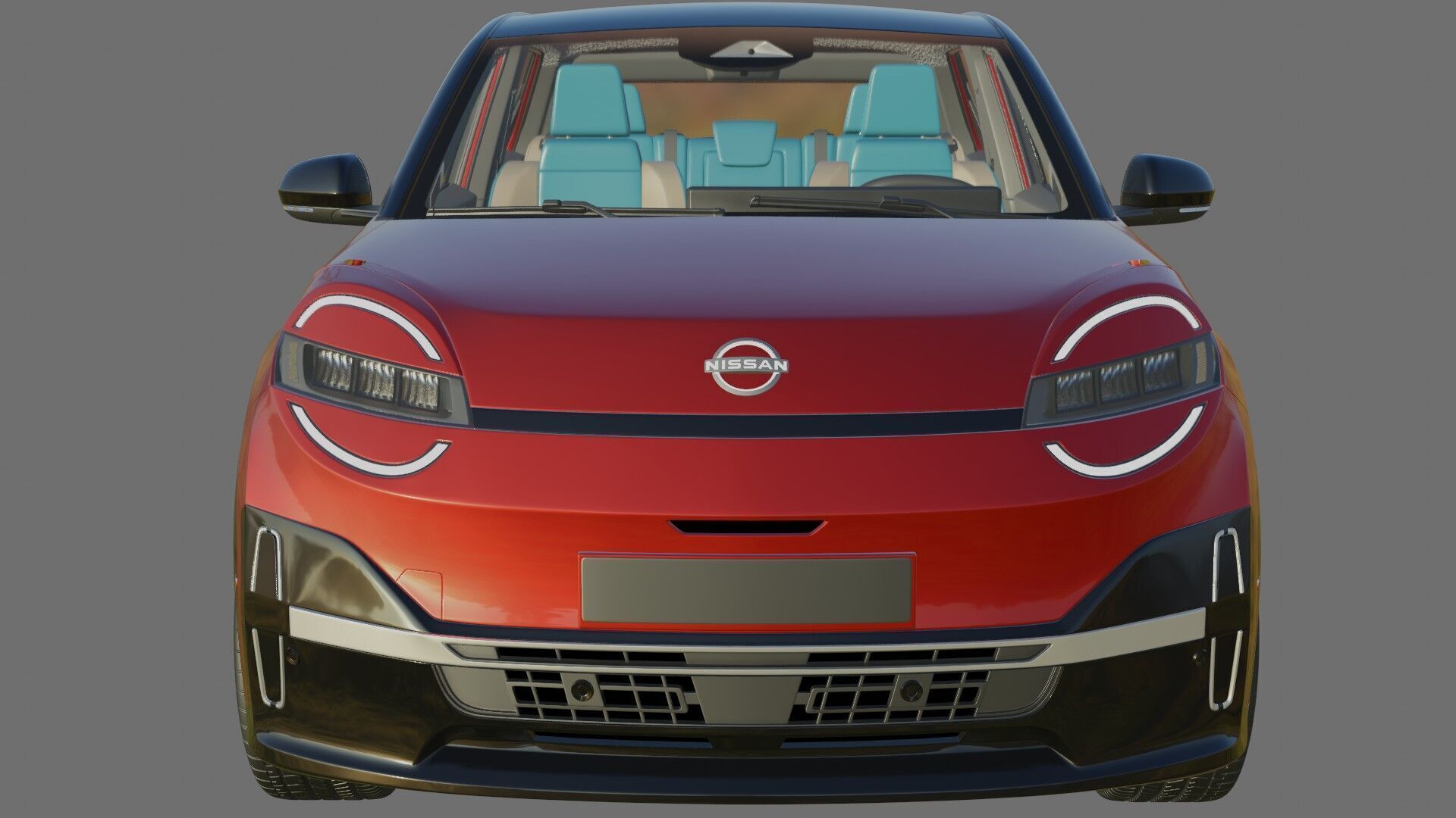 Nissan Micra EV 2026 with interior 3D model_22