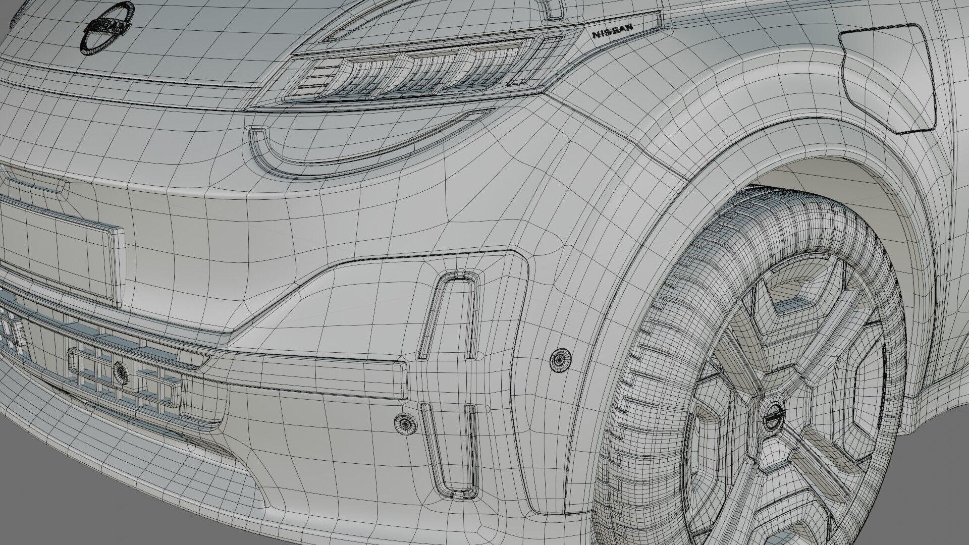 Nissan Micra EV 2026 with interior 3D model_33